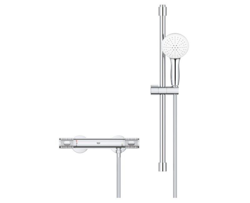 Dušas sistēma Grohe Grohtherm 1000 Performance ar termostatu 34834001 hromēts