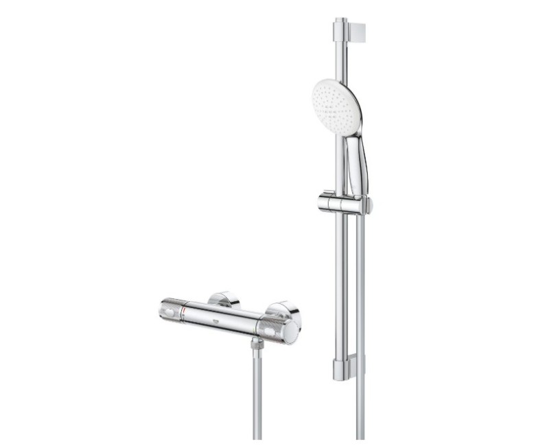 Dušas sistēma Grohe Grohtherm 1000 Performance ar termostatu 34834001 hromēts