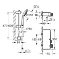 Dušas komplekts Grohe Grohtherm SmartControl ar Termostatu Hromēta 34720000