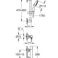 Dušas komplekts Grohe Precision Get ar Termostatu Hromēta 34856000