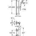 Dušas komplekts Grohe Precision Trend ar Termostatu Hromēta 34237003