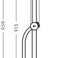 Dušo komplektas Hansgrohe Unica Pulsify Dušo stovas 900mm su dušo žarna 1600mm 24401700 Baltas matinė