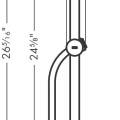 Dušas komplekts Hansgrohe  Unica Pulsify dušas stienis 650mm ar dušas vadu 160cm 24400000 hromēts