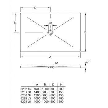 Душевой поддон Villeroy & Boch Subway Infinity 80x100 см, Керамика, Белый 6229J301
