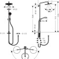 Dušas sistēma Hansgrohe Croma Select S Showerpipe 280 1jet Reno hromēts 26793000