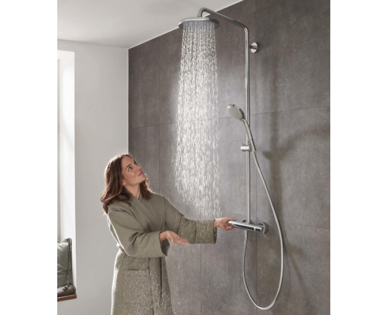 Dušas sistēma Hansgrohe Croma Showerpipe 220 1jet ar termostatu, 27185000 hromēta