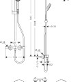 Dušas sistēma Hansgrohe Croma Showerpipe 220 1jet ar termostatu, 27185000 hromēta
