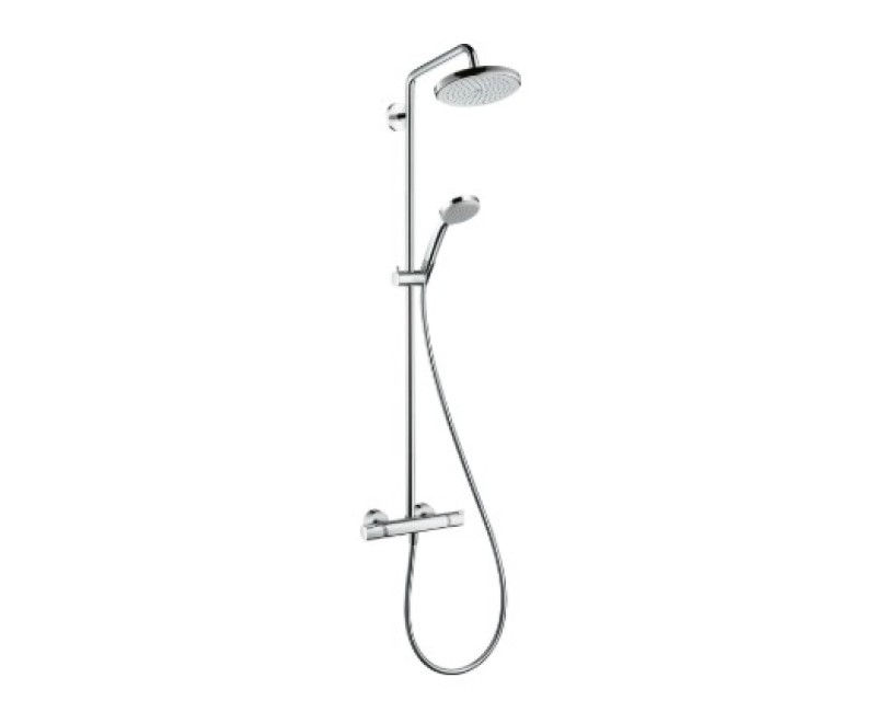 Dušas sistēma Hansgrohe Croma Showerpipe 220 1jet ar termostatu, 27185000 hromēta