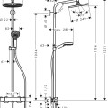 Dušos sistema Hansgrohe Crometta S Showerpipe 240 1jet EcoSmart Chromuota 27268000