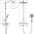 Dušas sistēma Hansgrohe Raindance E Showerpipe 360 1jet EcoSmart Ar Termostatu 27286000