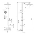 Dušas sistēma Ideal Standard Ceratherm ALU ar Termostatu Rose BD583RO