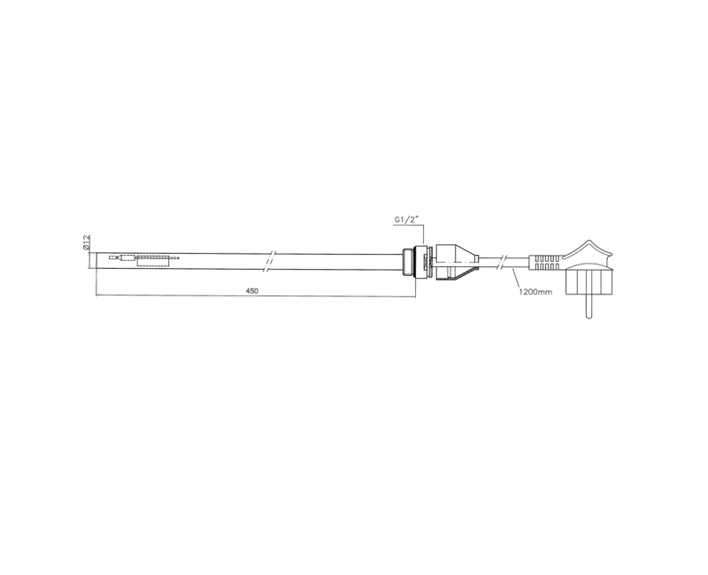 Dvieļu žāvētāja sildelements AQUALINE 400W Hromēts LT90400K