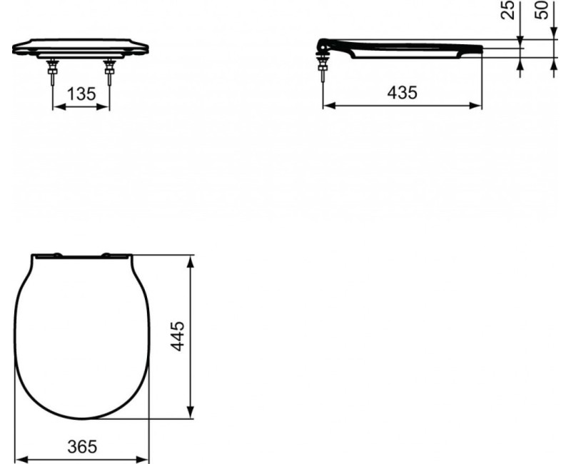 Poda vāks Ideal Standard Connect Air ar SoftClose Balts E036601