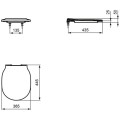 Кришка для унитаза Ideal Standard Connect Air с функцией SoftClose, белое E036801