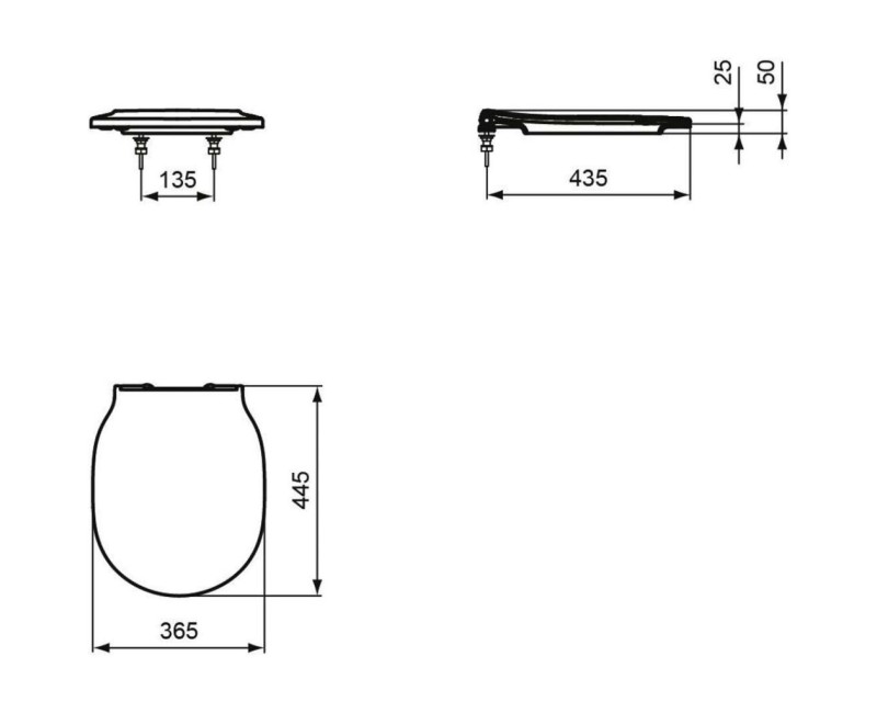 Кришка для унитаза Ideal Standard Connect Air с функцией SoftClose, белое E036801