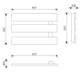 Dvieļu žāvētājs / Radiators AQUALINE Elektriskais Elvis, 48x33x5cm, 50W, balts  EB480