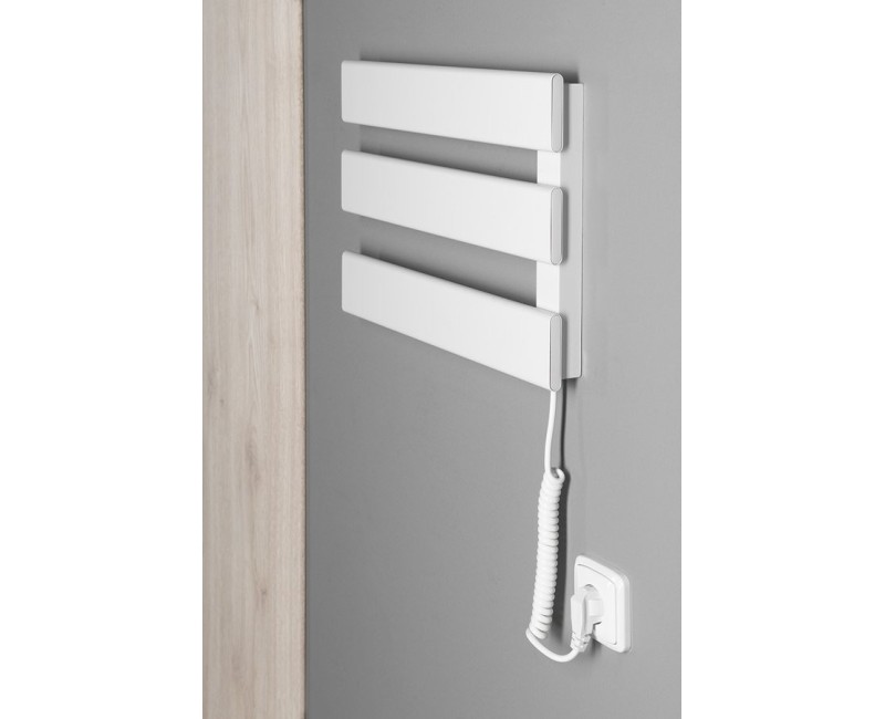 Dvieļu žāvētājs / Radiators AQUALINE Elektriskais Elvis, 48x33x5cm, 50W, balts  EB480