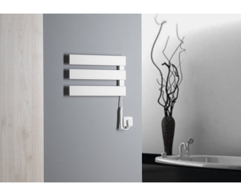 Dvieļu žāvētājs / Radiators AQUALINE Elektriskais Elvis, 48x33x5cm, 50W, balts  EB480