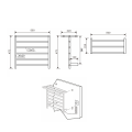 Dvieļu žāvētājs / Radiators Sapho Elzor elektriskais 50x47 cm, 60 W, balts matēts EB500