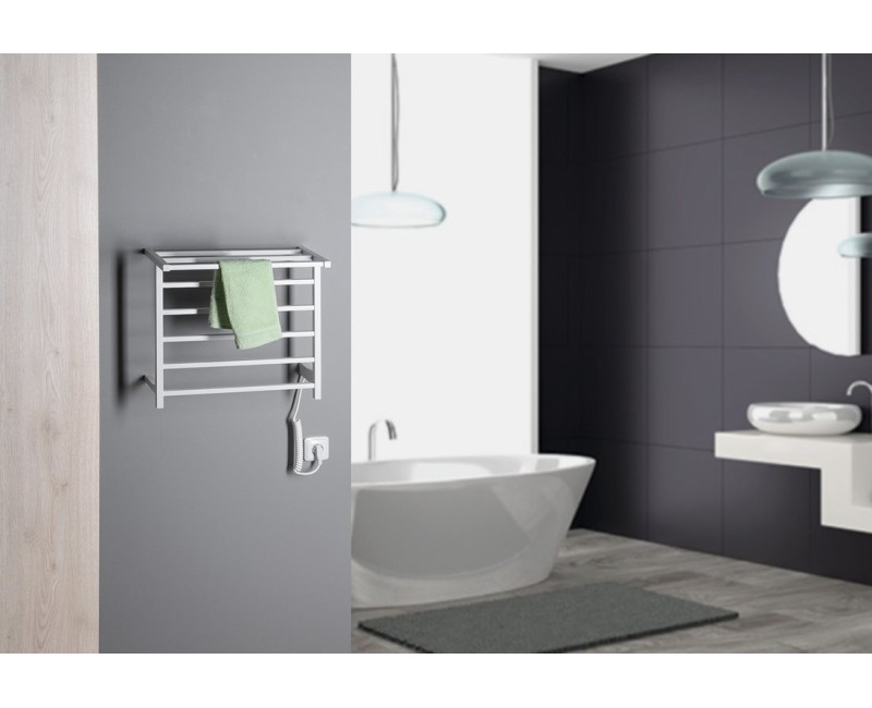 Dvieļu žāvētājs / Radiators Sapho Elzor elektriskais 50x47 cm, 60 W, balts matēts EB500
