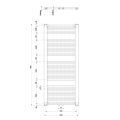 Полотенцесушитель / Радиатор AQUALINE DIRECT 600x1320 мм белый ELM36T