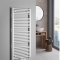 Полотенцесушитель / Радиатор AQUALINE DIRECT 600x1320 мм белый ELM36T