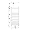 Полотенцесушитель / Радиатор Aqualine DIRECT 570x465 мм 72 Вт, Белый ELM94T