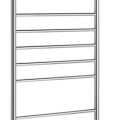 Dvieļu žāvētājs / Radiators Sapho  REDONDO  elektriskais 600x1500mm 130 W, Pulēts Nerūsējošs Tērauds ER250V