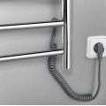 Dvieļu žāvētājs / Radiators Sapho  REDONDO  elektriskais 600x1500mm 130 W, Pulēts Nerūsējošs Tērauds ER250V