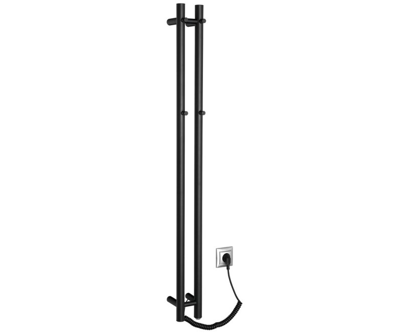 Dvieļu žāvētājs / Radiators Sapho PAPINADO elektriskais 11x120 cm, 40 W, matēti melns ER340