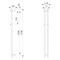 Dvieļu žāvētājs / Radiators Sapho PAPINADO elektriskais 11x120 cm, 40 W, matēti melns ER340