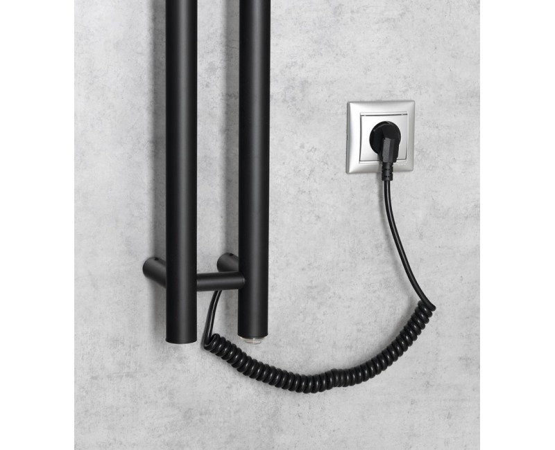 Dvieļu žāvētājs / Radiators Sapho PAPINADO elektriskais 11x120 cm, 40 W, matēti melns ER340