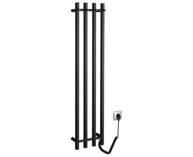 Dvieļu žāvētājs / Radiators Sapho PAPINADO elektriskais 26x120 cm, 85 W, matēti melns  ER350