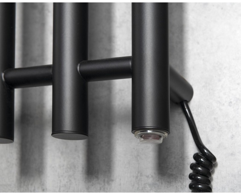 Dvieļu žāvētājs / Radiators Sapho PAPINADO elektriskais 26x120 cm, 85 W, matēti melns  ER350
