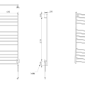 Полотенцесушитель / Радиатор Sapho ENIS электрический 60x150 см, 130 Вт, хром ER450V