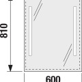 Зеркало для ванной Jika Clear со LED подсветкой, 60x81 см, H4557251731441