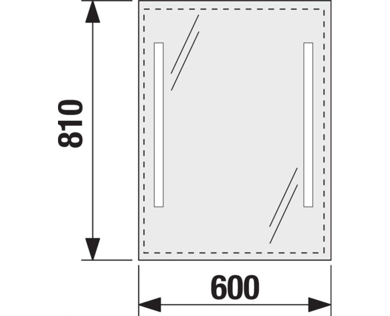Зеркало для ванной Jika Clear со LED подсветкой, 60x81 см, H4557251731441