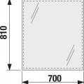 Vannas istabas spogulis Jika Clea 70x81cm  H4557311731441