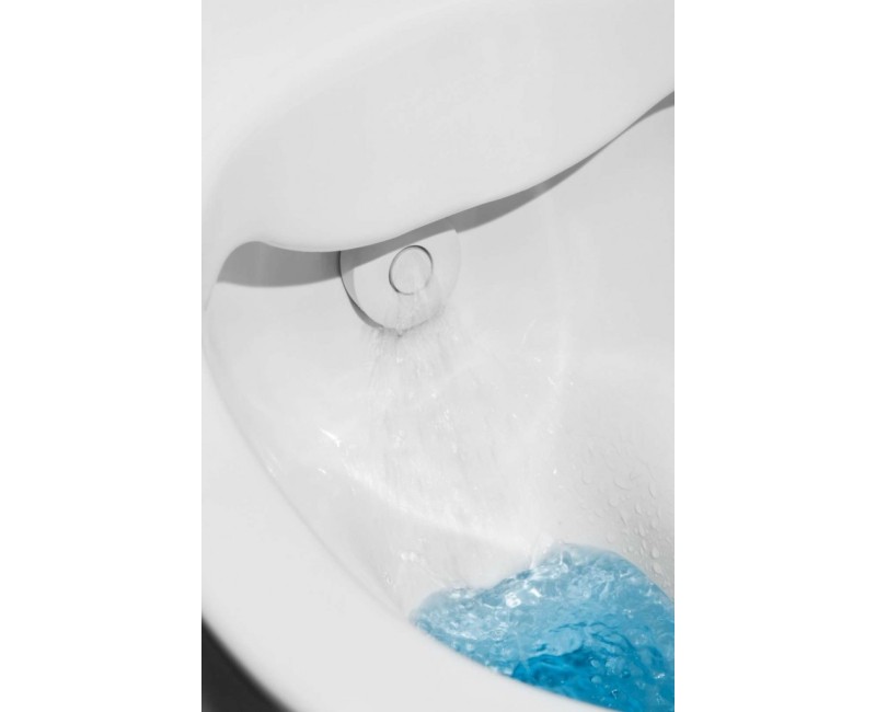 Piekaramais pods ar bide funkciju Laufen Cleanet Navia Rimfree ar LCC SoftClose vāku Balts