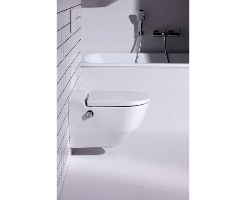 Piekaramais pods ar bide funkciju Laufen Cleanet Navia Rimfree ar LCC SoftClose vāku Balts