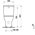 Унитаз Laufen Lua Rimless, без бачка и крышки, H8240870000001