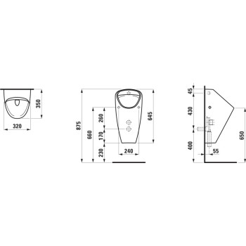 Писсуар Laufen CAPRINO Rimless H8410610000001 Белый