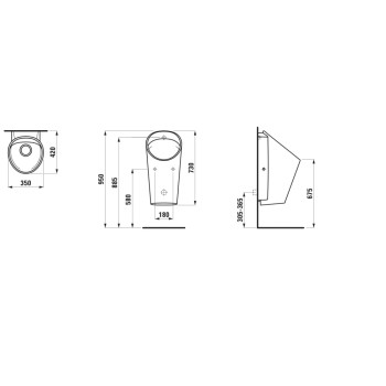 Писсуар Laufen Lema Rimless H8411930004011 Белый
