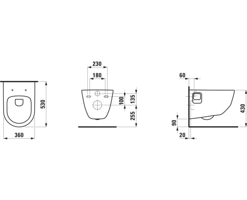 Подвесной унитаз Laufen Pro Rimless с крышкой H8669540000001 Белый