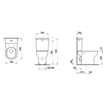 Tualetes pods Laufen Lua Rimless (Bez tvertnes un vāka) H8670860009721 Balts