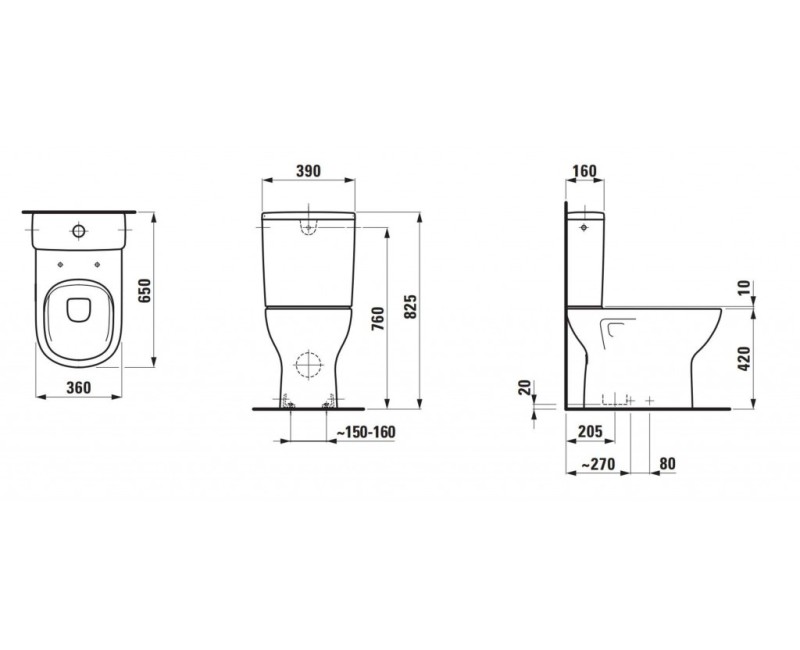 Tualetes pods Laufen Lua Rimless, DualFlush ar SoftClose vāku  H8670870009721