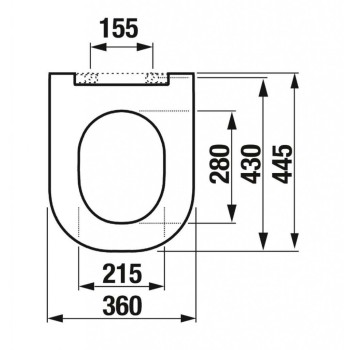 Poda vāks Jika Mio-N ar SoftClose+QuickReleas Balts H8917160000631