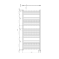 Полотенцесушитель / Радиатор AQUALINE DIRECT-E электрический 450x1320 мм 400 Вт, белый ILE34T