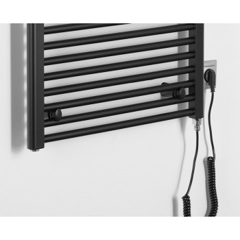 Dvieļu žāvētājs / Radiators AQUALINE DIRECT-E elektriskais 60x132cm, 60 W, matēti melns  ILE36TB