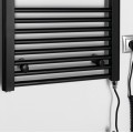 Dvieļu žāvētājs / Radiators AQUALINE DIRECT-E elektriskais 450x960mm 300W, melns  ILE94TB